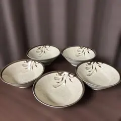 陶器 花模様 丼 5個セット