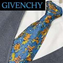 ジバンシー　ネクタイ　ブランド　ビジネス　おしゃれ　ブルー　人気　シルク　青