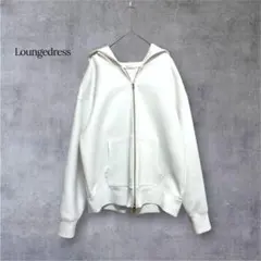 Loungedress ラウンジドレス ポンチパーカー 綺麗め ゆったり 白のサムネイル