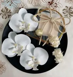 胡蝶蘭髪飾り★和装前撮り★成人式★結婚式★卒業式★振袖★七五三　髪飾り