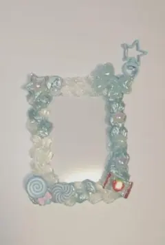 水色 いちご ホイップデコ トレカケース