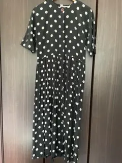 Talbots ドット柄 半袖ワンピース