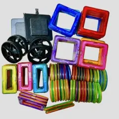 マグネット ブロック 知育玩具 モンテッソーリ 磁石 パズル おもちゃ 100Pのサムネイル