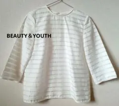 最終価格BEAUTY&YOUTH UNITED ARROWS七分袖シアーブラウス