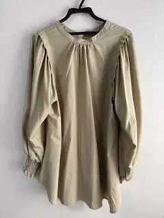 しまむら　長袖ブラウス　グリーン　M