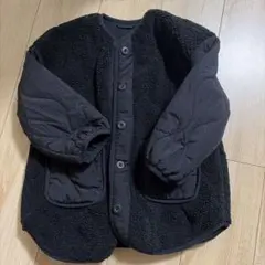 ボア キルティング ジャケット ブラックGU