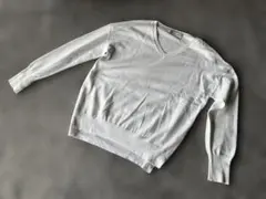 BMING LIFE STORE Vネック長袖コットンセーター ホワイト