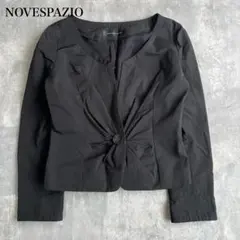 ノーベスパジオ【M】ノーカラージャケット ショート センターギャザー シングルのサムネイル