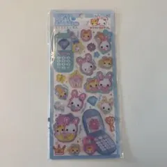 フワフワらびちゃん　平成はっぴーフォン　立体シール