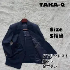タカキュー✨紺ブレ　ダブルブレスト　ジャケット　金ボタン　ネイビー　AB4
