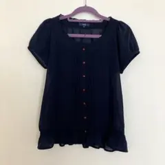 さらにお値下げ❣️紺色　半袖ブラウス　ROPE