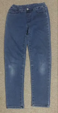 GU デニム ブルー ロングパンツ　ジーンズ　140サイズ