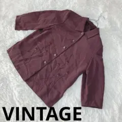 VINTAGE ヴィンテージ（13R）テーラードジャケット 刺繍 パープル 紫