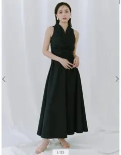 anuans ツイストギャザーワンピース