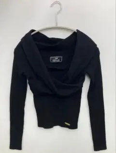 Rady ブラック黒オフショルダーニットセーターS
