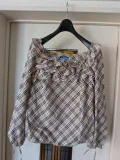 BURBERRY BLUE LABEL ノバチェック柄ブラウス 38