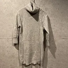 タートルネックワンピース　ベージュ　S