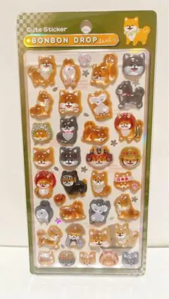 新品未開封　ボンボンドロップシール 和柄　柴犬　クーリア 正規品