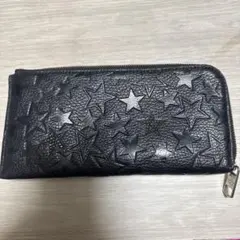 値引き交渉ok/SAINT LAURENT 星柄 長財布 ブラック