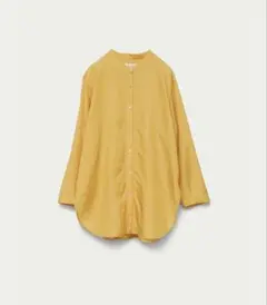 BEAUTY & YOUTH イエロー七分袖シャツ