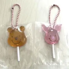 ディズニー　ガチャ　カラフルキャンディチャーム くまのぷーさん、ピグレット
