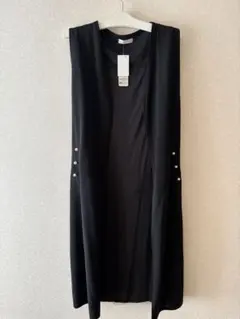 ブラックスリーブレスベスト L