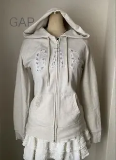 GAP ロゴパーカー y2k平成ギャル フェアリーグランジ ジップ　レオパード