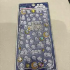 正規品 ぽんぽんシマエナガ ジュエルプチドロップステッカー　ストーン付き