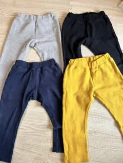 ムージョンジョン リップル フライスカラー ロンパンツ 90cm 4点セット