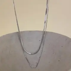 スネークチェーン ラスト 爆売☆2連 シルバー サージカルステンレス ネックレス