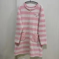 ShellieMay ルームウェア ワンピース ピンク ボーダー　Lサイズのサムネイル