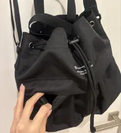 Champion 巾着型 ショルダーバッグ ブラックのサムネイル