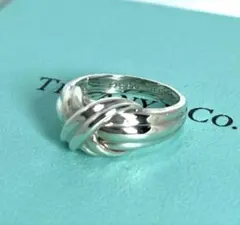 Tiffany & Co. シグネチャーリング 約14号 ティファニー TIFFANY シグネチャークロス ステッチリング 14号