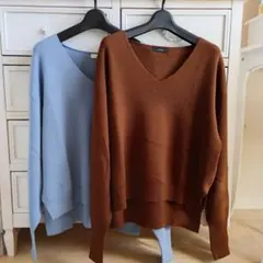 アルアバイル (allureville)　羊毛100%ニット　色違い２枚セット