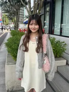 ウールミックス 起毛 カーディガン TINA：JOJUN