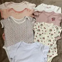 ベビー　肌着　60 70 半袖　ロンパース　前開き