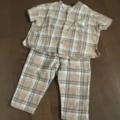 バースデイ テータテート チェック柄 トップス パンツ シャツ 上下セット 80