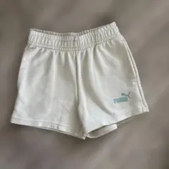 PUMA キッズ短パン　140 オフホワイト