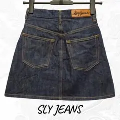 美品 SLY JEANS デニム ミニスカート 濃紺 0 XS 日本製のサムネイル