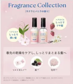 ボタニカル ヘアミルク & ヘアオイル サクラ＆バニラの香りのサムネイル