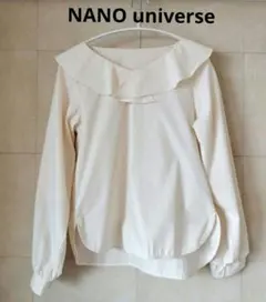 タイプライターフリルカラーブラウス　ナノユニバース　NANO universe
