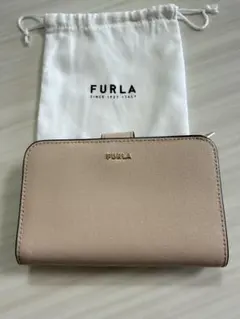 【FURLA 】二つ折り財布 ピンクベージュ 保存袋付き