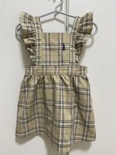 イーストボーイ　チェック柄フリル　ジャンバースカート　80サイズ