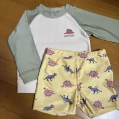 プティマイン　水着　ラッシュガード　恐竜　90サイズ
