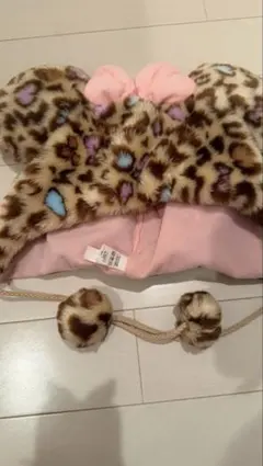 ミニー ヒョウ柄 ファンキャップ