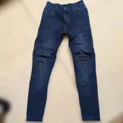 濃紺 スキニージーンズ風タイツ 140cm