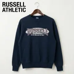 90s ラッセルアスレチック クルーネックスウェット ネイビー L相当 USA製