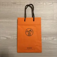 エルメス HERMES ショップ袋 オレンジ ショッパー 紙袋 小型ギフトバッグ