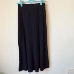 ワイドパンツ ガウチョパンツ 紺