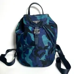 【近年型・美品✨】プラダ 三角ロゴ 迷彩 カモフラ サフィアーノ バックパック